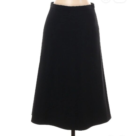 VERSACE Sz EU (IT) 36/US 0 Black Midi Skirt Front Slit Tulle Lining VERSACE LOGO - Picture 3 of 10